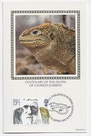 3709   Máxima, Maximum,  Edinburgh  1982, Centenary Charle Darwin  ,Iguana, Leguane, - Carte Massime