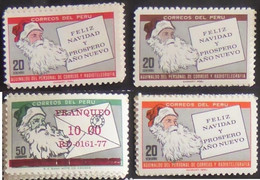 Peru/Pérou  1969,77  YT N°PE 510-12,624 Père Noël (4 Val) - N** - Perù
