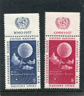 UNITED NATIONS - NEW YORK   - 1957  OMM  WITH TABS  SET   MINT NH - Nuevos