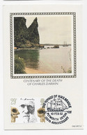 3709   Máxima, Maximum, 1982,  Charle Darwin The Voyage H.M.S Beagle Plymouth Devon 150th Anniversary - Carte Massime