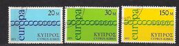 Cept 1971 Chypre Cyprus Zypern Yvertn° 351-353 (o) Oblitéré Cote 3 € - 1971