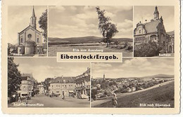 Eibenstock/Erzgeb. - Kirche - Auersberg - Rathaus - Ernst-Thälmann-Platz - - Eibenstock