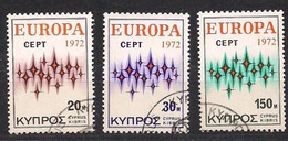 Cept 1972 Chypre Cyprus Zypern Yvertn° 366-368 (o) Oblitéré Cote 3,50 € - 1972