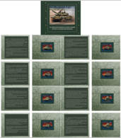 Russia 2021 History Of Domestic Tank Building Full Limited Edition Set Of 8 Imperforated Blocks In Booklet - Militaria