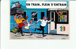 VANDERSTEEN. BOB Et BOBETTE + Lambique, Sidonie, Jérôme. Très RARE Autocollant PUB RAILTOUR. 1978. COLLECTION ! - Zelfklevers