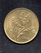 RedF - ITALIA REPUBBLICA - 1969 Lire 20 - 20 Lire