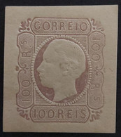 Stamp Portugal, 1864, King Luis I, Embossed 100R, MNH With Gum, Rare, High CV - Ongebruikt