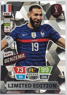 LIMITED EDITION #LE-KB Karim Benzema FRA - Panini ADRENALYN XL FIFA World Cup QATAR 2022 - Trading-Karten