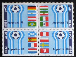 Peru/Pérou  1978  YT N°PE 630-33 Bloc Coupe Du Monde "Argentina 1978" (4 Val) - N** - Peru