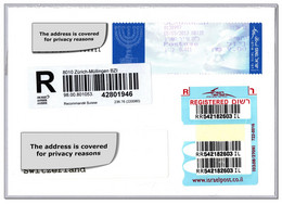 Israel 2013 (G4) Real Used Registered Cover To Switzerland From The Year 2013 - Lettres & Documents