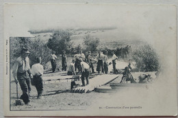 Carte Postale - Manœuvres - Construction D'une Passerelle - - Manoeuvres