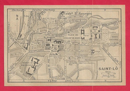 CARTE PLAN 1947 - SAINT LO - HARAS NATIONAL - DÉPOT DE REMONTE - ARCHIVES - BON SAUVEUR - CASERNE - Carte Topografiche