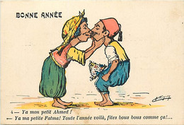 Themes Div-ref LL739- Illustrateur Chagny  - Afrique Du Nord - Humour Humoristique - Bonne Année - - Chagny