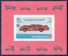 Yemen 1969 Block IMPERF Mi. 147 B Cars Voiture Alfa Romeo MNH** - Automobili