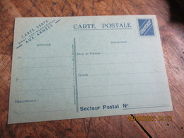 Guerre 39.45 Carte Verte Pour Correspondance Aux Armees Franchise Postale - Guerra Del 1939-45