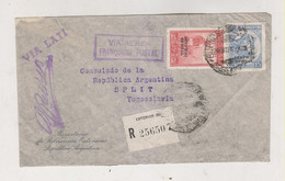ARGENTINA 1941 BUENOS AIRES Registered Airmail Cover To Split Spalato Croatia Italy VIA LATI - Storia Postale