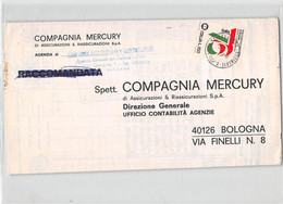 AG2104 COMPAGNIA MERCURY SALERNO X BOLOGNA - FRANCOBOLLO LIRE 150  ESPOSIZIONE MONDIALE DI FILATELIA - 1971-80: Storia Postale