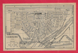 CARTE PLAN 1947 - CABOURG -CASINO - BAINS - GRAND HOTEL - GARE DU TRAMWAY DÉPARTEMENTAL - Carte Topografiche