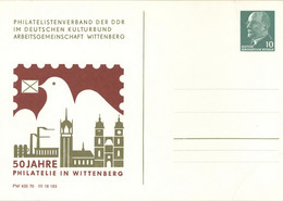 DDR Ganzsache PP9 50 Jahre Philatelie Wittenberg ** - Postales Privados - Nuevos