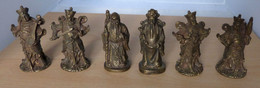 Bel Ensemble De 6 Statuettes Chinoises En Bronze - Asian Art