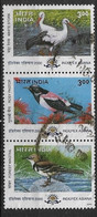 INDIA 2000 BIRDS SETENANT TRIO INDEPEX ASIANA - Used Stamps