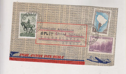 ARGENTINA 1941  Airmail Cover To Split Spalato Croatia Italy - Storia Postale
