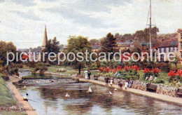 DAWLISH THE STREAM OLD ART COLOUR POSTCARD SIGNED A.R. QUINTON ARQ SALMON NO 1800 - Quinton, AR