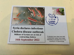 (2 K 2) Syria Declare Infectious Cholera Disease Outbreak Via WHO (OZ Flower Stamp) - Malattie