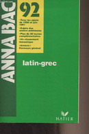 Annabac 1992 - Grec-latin - Flobert Annette - 1991 - Unclassified