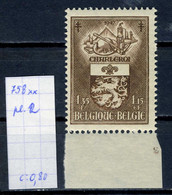 Belgique  N° 758  Pl  2 Xx - 1961-1970