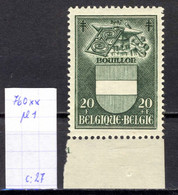 Belgique  N° 760 Pl  1  Xx - 1961-1970