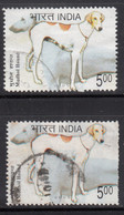 EFO, Colour Shift Variety, India Used 2005, Breed Of Dogs, Dog, Animal - Plaatfouten En Curiosa