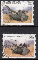 EFO, Colour Variety, Cavalry, India Used 2006. Army, Defence, Tank, - Variétés Et Curiosités