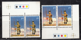 EFO, Colour Variety, Tribes Of India 1981 MNH  T/L Pair, Culture, Tribe, - Errors, Freaks & Oddities (EFO)