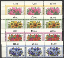 BRD 3x904/07 Eckranddreierstreifen ** Postfrisch 1xgefaltet - Unused Stamps
