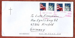 Brief, Flagge U.a., Palm Bay Nach Krefeld 2011 (11069) - Cartas