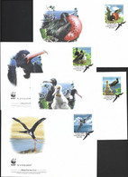 Christmas Island 2010 WWF Bird Frigate Birds Set Of 4 Singles On 4 Separate Special FDC - FDC