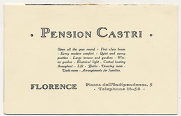 FLORENCE (Italie) - Carnet De 7 Vues Recto Et Verso Imprimés - Pension CASTRI - Florence - Firenze (Florence)
