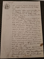 Papier Timbre VILLAGE NEUF 1855 BLOTZHEIM Généalogie WEISS - Brieven En Documenten