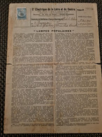 Timbre Fiscaux Dimension ELECTRIQUE DE LA LOIRE ET DU CENTRE  LAMPES POPULAIRES 1920 ROCHE LA MOLIERE - Lettres & Documents