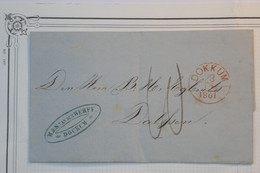 BE11  NEDERLAND  BELLE LETTRE  1861  PETIT BUREAU DOKKHUM A DALSEN  HOLLAND  +++AFFR. INTERESSANT - Postal History