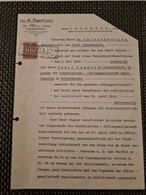 Timbre Fiscaux Stempelmarke 40 Pf ELSASS LOTHRINGEN 1909 Electrizitats Gesellschaft KAPPELLENMUHLE SELESTAT - Covers & Documents