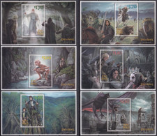 NEW ZEALAND 2022 Lord Of The Rings: The Two Towers 20th Anniv., Set Of 6 M/S’s MNH - Vignettes De Fantaisie