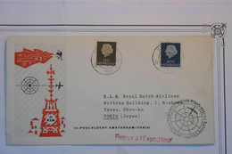 BE11 NEDERLAND   BELLE CARTE  FDC  1958 1ER VOL  AMSTERDAM TOKIO JAPON  +  +AFFR. PLAISANT - Poste Aérienne