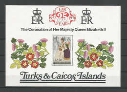 Turks & Caicos 1978 25th Anniv. Of The Coronation S/S Y.T. BF 10 ** - Turks- En Caicoseilanden