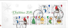 GB - 2016   CHRISTMAS  MINISHEET -  FDC Or  USED  "ON PIECE" - SEE NOTES And Scans - Usati