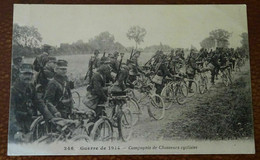 CARTE POSTALE ANCIENNE VELO CYCLE GUERRE 14-18 BATAILLON CHASSEURS CYCLISTES 1915 - War 1914-18