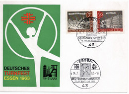 54808 - Berlin - 1963 - 20Pfg Alt-Berlin MiF A SoKte SoStpl ESSEN - DEUTSCHES TURNFEST ... - Gimnasia