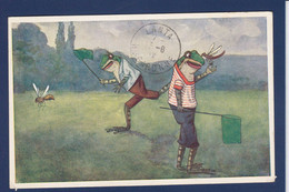CPA Grenouille Viennoise HKWI 323-6 Circulé Frog Position Humaine - Fish & Shellfish