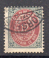 XP2209 - DANIMARCA 1875 - ORDINARIA , 12 Ore Unificato N. 25 Usato - Used Stamps